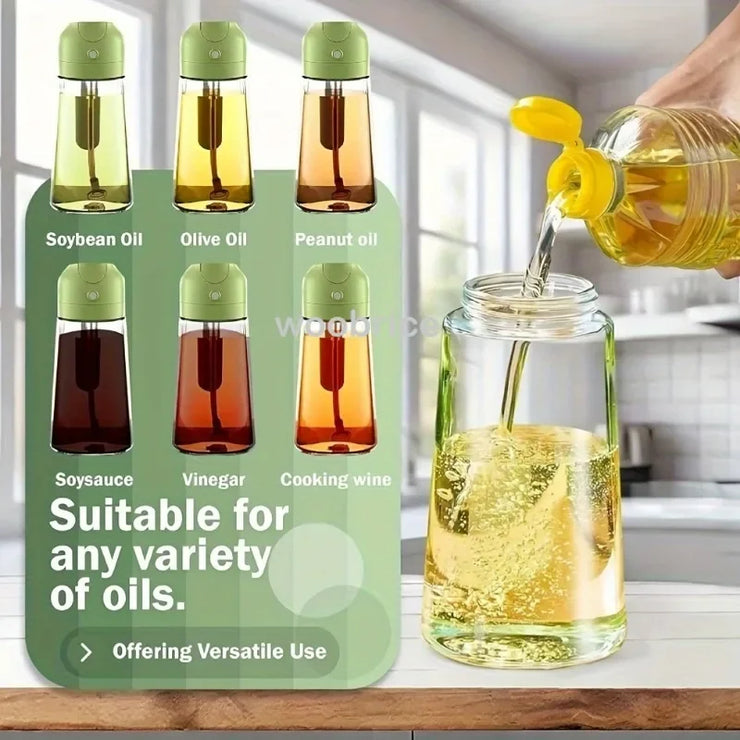 500ml Glass oil spray kitchen Spray Oil Sprayer Bottle Spray Oil Dispenser Oils Jar Cruet BBQ Baking Roasting Picnic Tool