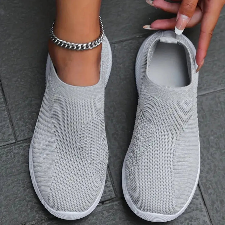 YRZL Womens Shoes Knitting Sock Sneakers Women Flat Shoes Casual Breathable Comfortable Slip on Flats Walking Shoes for Women