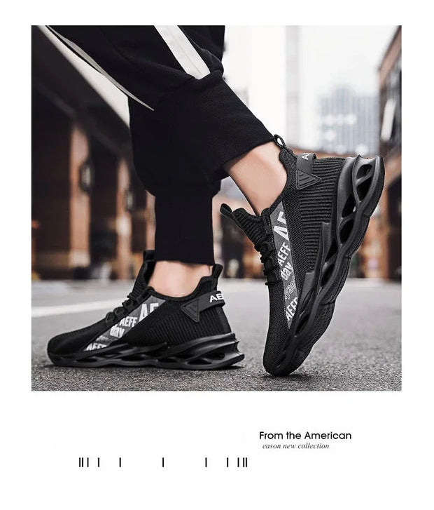 2025 New Men's Sneakers Mesh Breathable Running Shoes Fashion Outdoor Lace Up Sport Casual Shoes Lightweight Comfortable