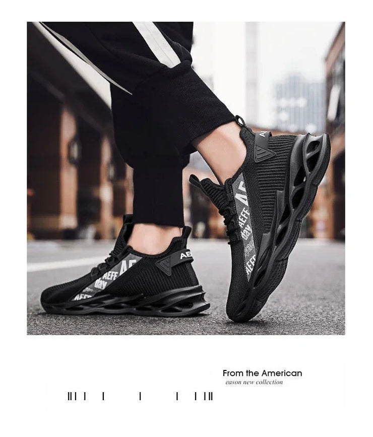 2025 New Men's Sneakers Mesh Breathable Running Shoes Fashion Outdoor Lace Up Sport Casual Shoes Lightweight Comfortable