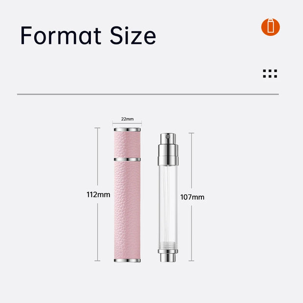 Louischanzl 10ml magnet Perfume Atomizer Bottle Portable leather Sprayer for Boarding Tight Sealing Travel Perfume Spray gift
