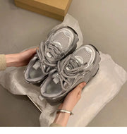 Chunky Platform Sneakers for Women Spring Fashion Thick Sole Vulcanized Shoes Woman Non Slip Mesh Breathable Casual Sports Shoes