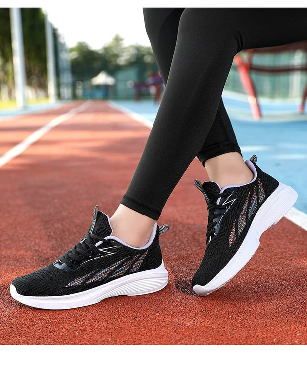 Women's Running Shoes Mesh Soft Sole Outdoor Sports Shoe Tennis Breathable Fashion Sneakers
