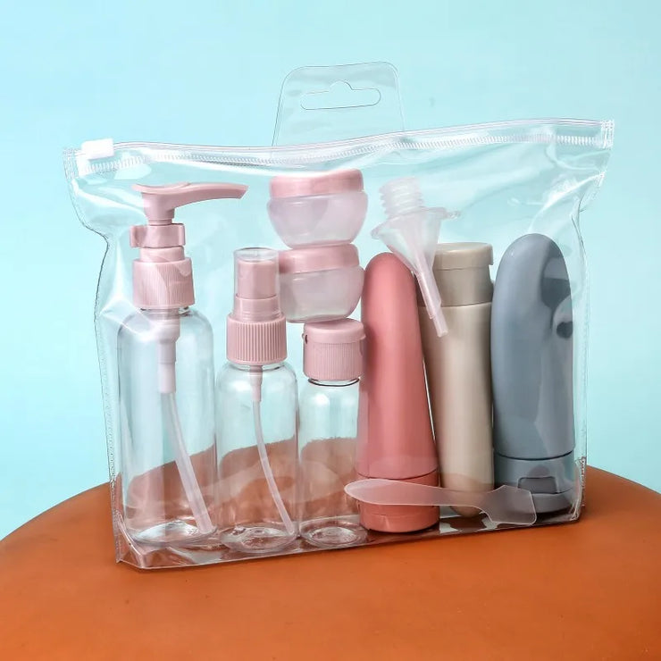 Travel Liquid Container Portable Tool Perfume Bottle Set Refillable Spray Lotion Shampoo Shower Tube Bottling Refill Cosmetic
