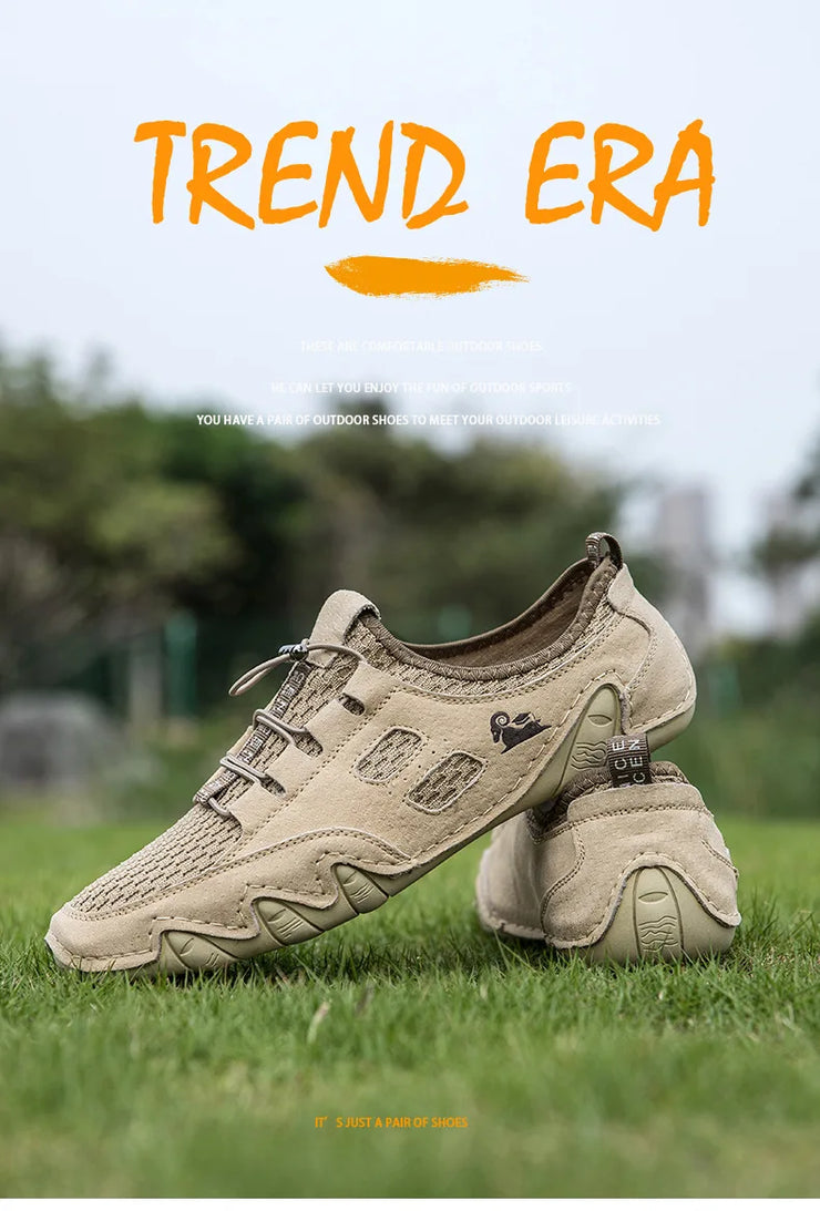 Men Fashion Sneakers Mesh Casual Shoes Lether Lac-up Mens Summer Lightweight Vulcanize Shoes Walking Sneakers Zapatillas Hombre