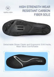 Santic Cycling Mountain Lock Shoes Outdoor Riding Sport MTB Bike Indoor Biking Carbon Fiber Sole Sneakers Comfortable Breathable