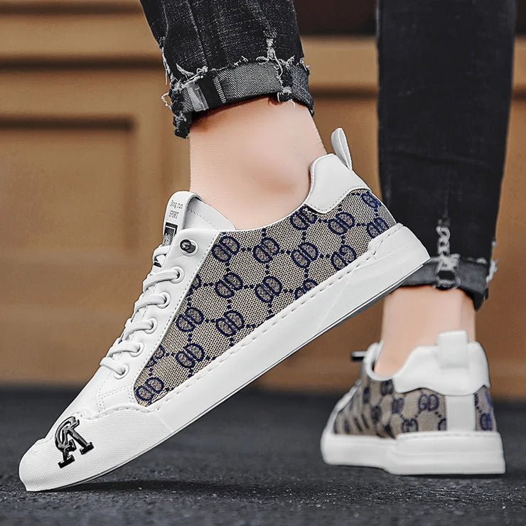Luxury Black Men's Canvas Sneakers Designer Flat Vulcanized Shoes Men Low Top Casual Skateboard Shoes For Men Fashion Sneakers