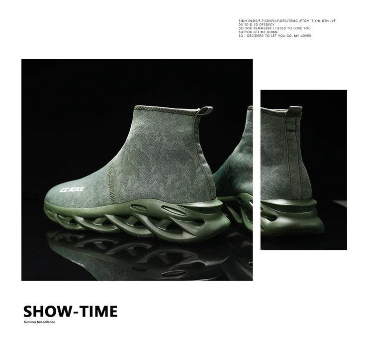 Socks Shoes for Men Black Sneakers Light Breathable Women Runing Shoes Outdoor Platform High Top Men Shoes New Unisex Sport Shoe