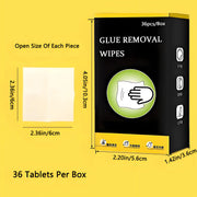 Disposable adhesive removal wipes - portable residue free cleaner suitable for kitchen, bathroom, living room, and car surfaces