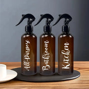 3pcs Portable Spray Bottle Refillable Plastic Bottle Cosmetics Alcohol Bottle Kitchen Bathroom Cleaning Spray Bottle
