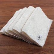 1/5PCS Natural Bamboo Fiber Thickened Cleaning Cloth White Dish Towel Kitchen Scouring Pad Easy To Clean Bathroom Rags Dishcloth