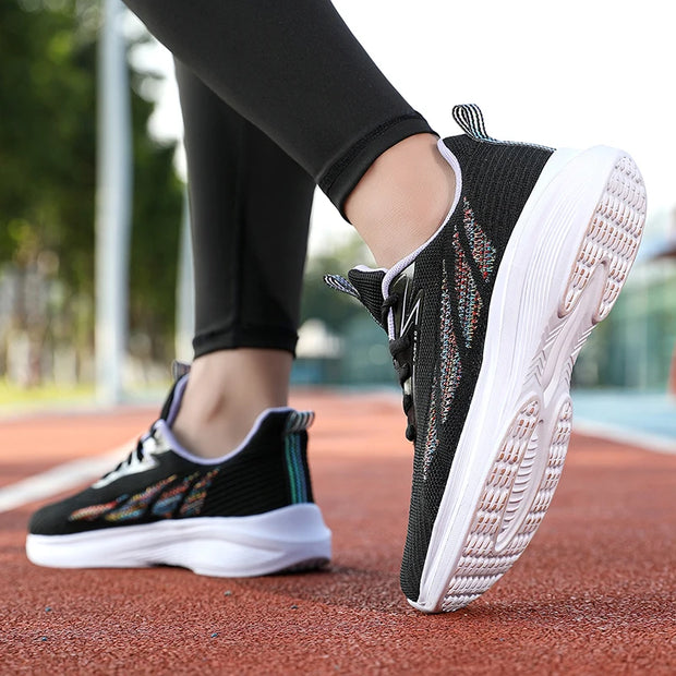 Women's Running Shoes Mesh Soft Sole Outdoor Sports Shoe Tennis Breathable Fashion Sneakers