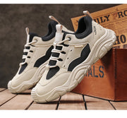 Sneakers for Men Fashion Lace Up Platform Shoe White Breathable Comfortable Male Sport Running Shoes Zapatillas 2025