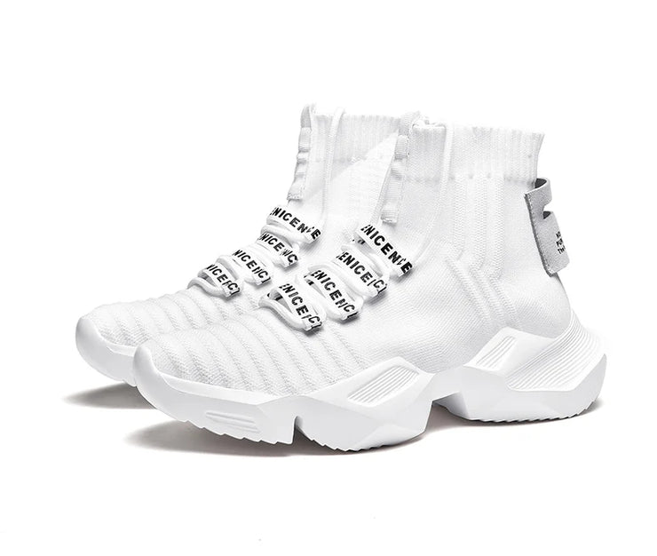 2025 New In Men's Retro Sock Sneakers High Top Chunky Men Shoes Breathable Thick Bottom Casual Shoes Zapatos De Hombre
