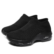 Women Sneakers 2020 Spring Flat Shoes Slip on Platform Sneakers for Women Black Breathable Mesh Sock Sneakers Shoes