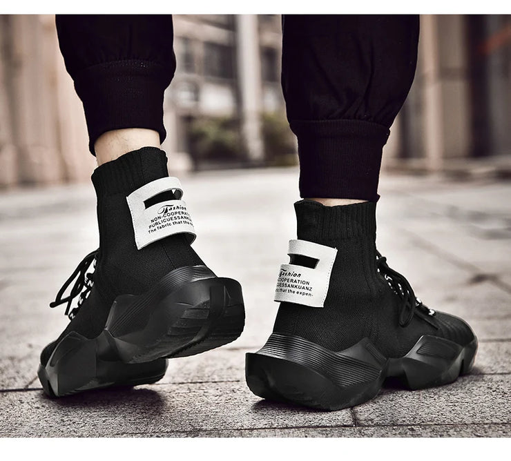 2025 New In Men's Retro Sock Sneakers High Top Chunky Men Shoes Breathable Thick Bottom Casual Shoes Zapatos De Hombre