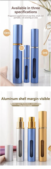 10ml Ultra Fine Spray Perfume Dispenser Visible Small Open Window Perfume Dispenser Bottle Portable Travel Sample Push Bottle
